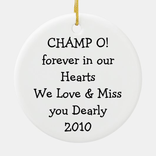チャンピオンを記念してクリスマスのコレクション セラミックオーナメント (裏面)