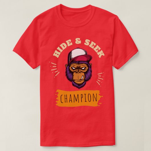 チャンピオンを隠して探す Tシャツ (デザイン正面)