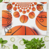 チャンピオンコートビジョン:バスケットボールゲーム キッチンタオル (折り畳み)