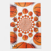 チャンピオンコートビジョン:バスケットボールゲーム キッチンタオル (縦)