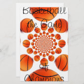 チャンピオンコートビジョン:バスケットボールゲーム 便箋 (正面/裏面)