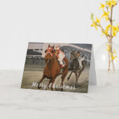 チャンピオンサラブレッドが大勝利 カード (黄色い花)