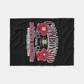 チャンピオンシップ2023アラバマVジョージア・サッカーブラック フリースブランケット (正面(横))