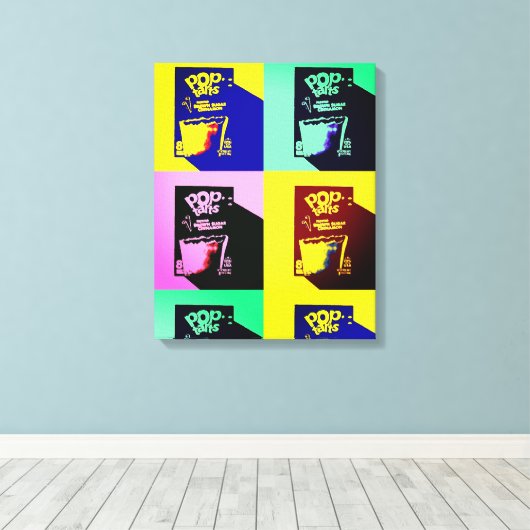 チャンピオンズアートのポップ・アートの朝食 キャンバスプリント (インサイチュ (ウッドフロア))