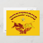 チャンピオンズトスペインのロの強打2010 ポストカード (正面/裏面)