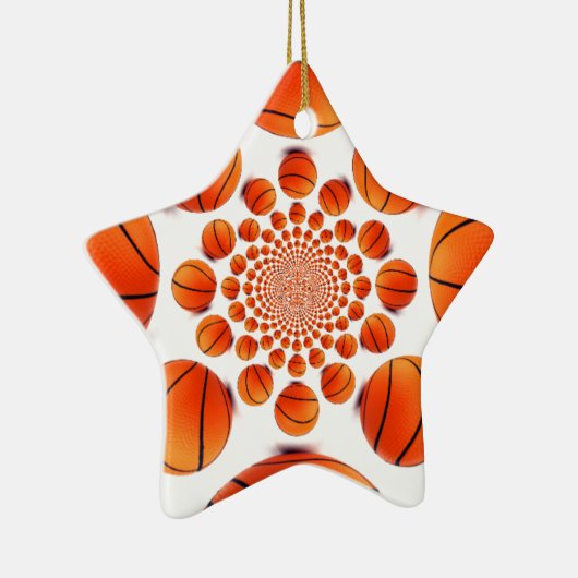 チャンピオンズバスケットボールゲーム:コートビジョンKaleida セラミックオーナメント (右)