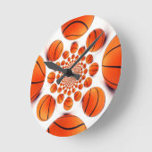 チャンピオンズバスケットボールゲーム:コートビジョンKaleida ラウンド壁時計 (傾斜)