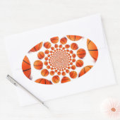 チャンピオンズバスケットボールゲーム:コートビジョンKaleida 楕円形シール (封筒)