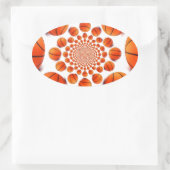 チャンピオンズバスケットボールゲーム:コートビジョンKaleida 楕円形シール (バッグ)