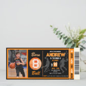 チャンピオンズバスケットボール誕生日チケットと画像 招待状 (スタンド正面)