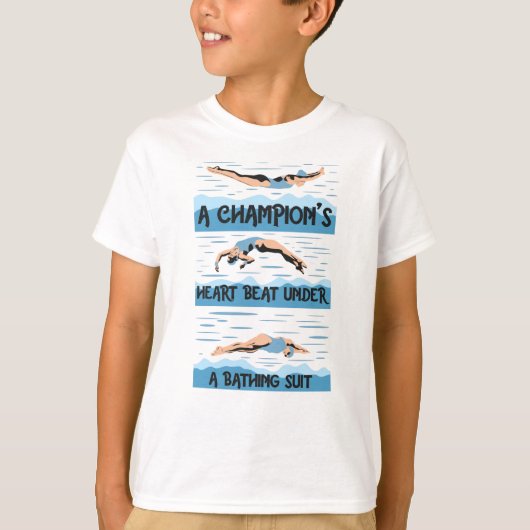 チャンピオンズ・スイマー - 水着 Tシャツ (正面)