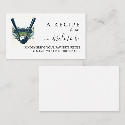 チャンピオンチームボールフィールドベースボールブライズシャワーパーティー エンクロージャーカード (正面/裏面)