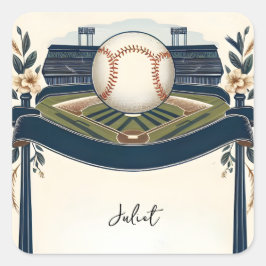 チャンピオンチームボールフィールドベースボールブライズシャワー スクエアシール