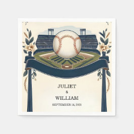 チャンピオンチーム球場ピッチ野球結婚選手 スタンダードカクテルナプキン