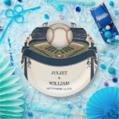 チャンピオンチーム球場ピッチ野球結婚選手 ペーパープレート (パーティー)