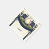 チャンピオンチーム ボール フィールド 野球 ブライズシャワー スタンダードカクテルナプキン (角)