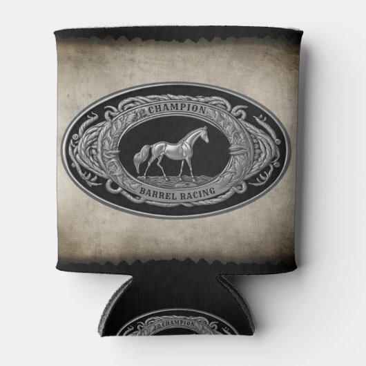 チャンピオンバレルレーシングロデオカントリーウェスタン 缶クーラー (正面)
