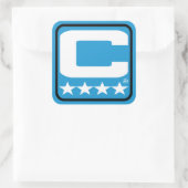 チャンピオンパッチ – CAR Blue Sticker スクエアシール (バッグ)