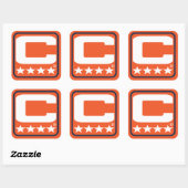 チャンピオンパッチ – DENオレンジステッカー スクエアシール (シート)