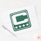 チャンピオンパッチ – NYJグリーンステッカー スクエアシール (封筒)