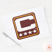 チャンピオンパッチ – WAS Burgundy Sticker スクエアシール (封筒)