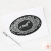 チャンピオンビール飲みイベントスポーツウェスタンバックル 楕円形シール (封筒)