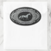 チャンピオンビール飲みイベントスポーツウェスタンバックル 楕円形シール (バッグ)