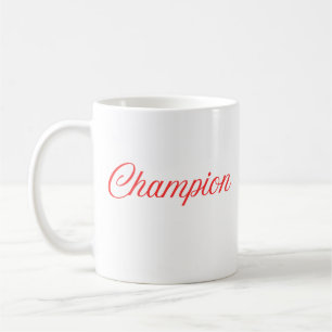 チャンピオンマインド モチベーションデザインTシャツ コーヒーマグカップ