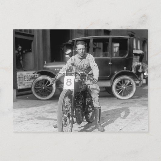チャンピオンモーターバイクレーサー 1922年 ポストカード (正面)