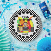 チャンピオンレーシングカー1位ハッピーバースデー紙プレート ペーパープレート (パーティー)