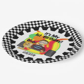 チャンピオンレーシングカー1位ハッピーバースデー紙プレート ペーパープレート (アングル)