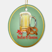 チャンピオン幸せなオクトーバーフェストのオーナメントの朝食 セラミックオーナメント (左)