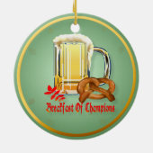 チャンピオン幸せなオクトーバーフェストのオーナメントの朝食 セラミックオーナメント (裏面)