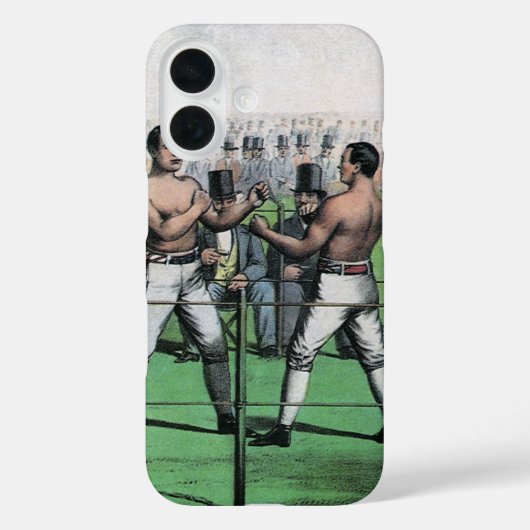 チャンピオン決定戦の壮絶な戦い、ヴィンテージボクシング Case-Mate iPhoneケース (裏面)