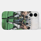 チャンピオン決定戦の壮絶な戦い、ヴィンテージボクシング Case-Mate iPhoneケース (裏面 (横))