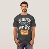 チャンピオン2020ホットドッグ食べ物ズのおもしろいホットドッグの贈り物 Tシャツ (正面フル)