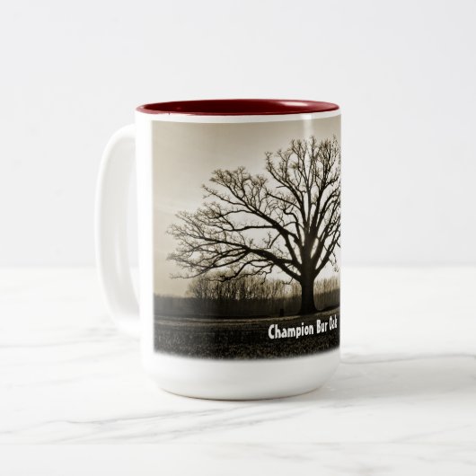 チャンピオンBurのオークの木のマグ ツートーンマグカップ (正面左)