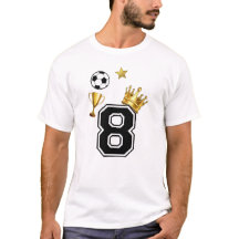 チャンピオンNo.8サッカーフットボールクラウンメンズTシャツ