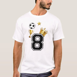 チャンピオンNo.8サッカーフットボールクラウンメンズTシャツ Tシャツ