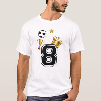 チャンピオンNo.8サッカーフットボールクラウンメンズTシャツ Tシャツ