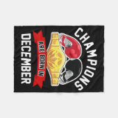 チャンピオ生まれンは12月にボクシングスポーツの誕生日に来る フリースブランケット (正面(横))