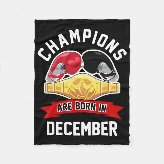 チャンピオ生まれンは12月にボクシングスポーツの誕生日に来る フリースブランケット (正面)
