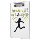 チャンピ走ーン・トラックやフィールドデザインのような金ゴールド クリップボード (左)