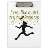 チャンピ走ーン・トラックやフィールドデザインのような金ゴールド クリップボード (正面)