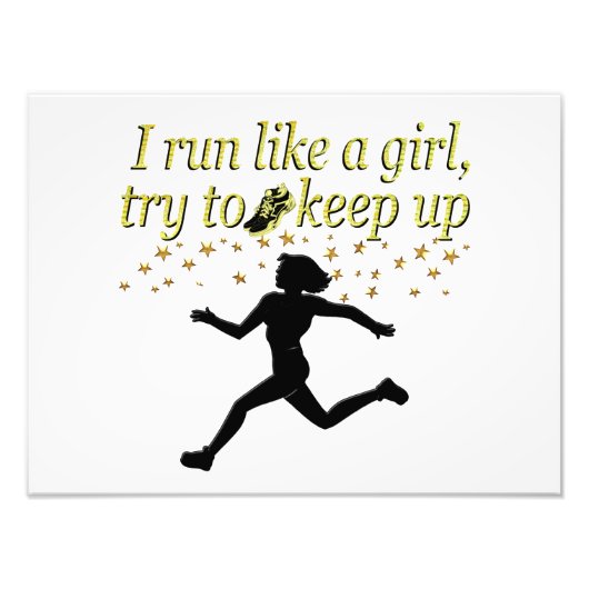 チャンピ走ーン・トラックやフィールドデザインのような金ゴールド フォトプリント (正面)