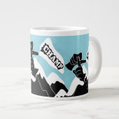 チャンプ – ASLデザイン ジャンボコーヒーマグカップ (正面右)