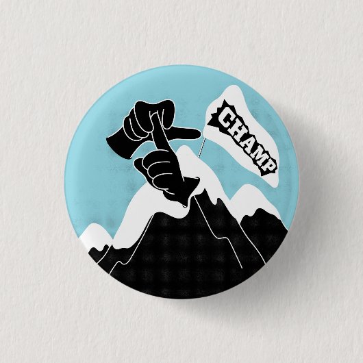 チャンプ – ASLデザイン 缶バッジ (正面)