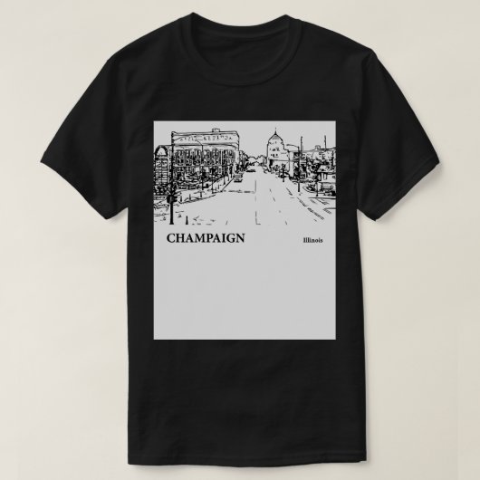 チャンペーンイリノイTシャツ3 Tシャツ (デザイン正面)