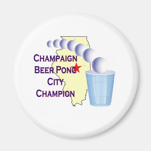 チャンペーンビールポン選手権 マグネット (正面)