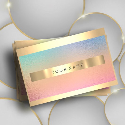チャンペーン金ゴールドフレームメタリックグラデーションラグジュアリーVIP 名刺